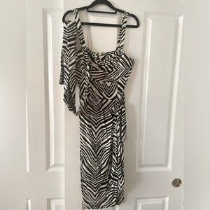 Trashy diva zebra sarong dress NWT